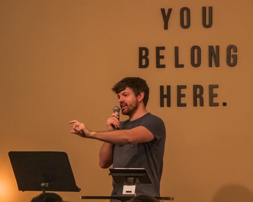 Pastor Ryan Goff teaching